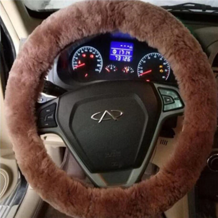 Car Sheepskin Auto Fur Steering Wheel Covers