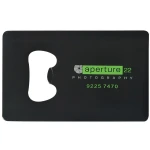Card Shape Promotional Bottle Opener Key Chain with Custom Logo and Message