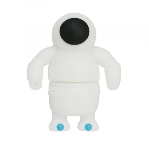 Cartoon Astronaut U flash Disk pen-drive Cute White Person 128 16 64 32 4 8 256GB Memory Stick Silicone USB 2.0 Pen drive