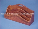 Carved Wooden Letter Rack