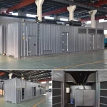CE diesel generator set 1500kva S12R-PTAA2 1.2mw diesel generator container house for  kva 1500