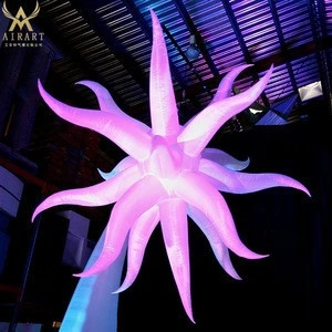 ceiling stage decoration inflatable Coral flower star balloon inflatable props