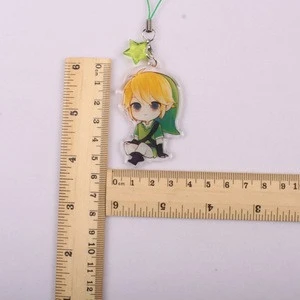 Cheap Acrylic mobile phone strap for decoration