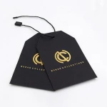 cheap custom luxury design garment jeans paper hang tag