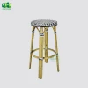 Cheap price commercial metal rattan weave bar stools for pub used (E1079)