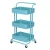Import Cheap price home furniture 3 tiers colorful mobile hand trolley cart storage steel metal rack rolling cart from China
