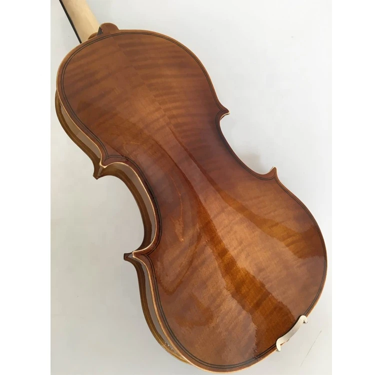 Cheapest Antique Glossy Plywood Flame violin  Student Kids Child Violin