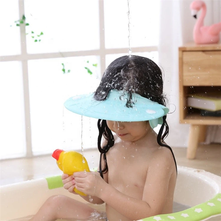 Children Bathing Protect Eyes Ears Customized Waterproof Silicone Baby Shower Cap