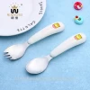 Children korean Stainless steel baby fork and spoon set flatware set