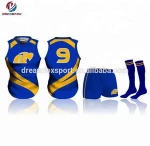 China cheap best oem sublimation AFL rugby shirt custom AFL Jumper Single Jersey