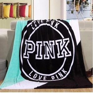 China Dekey 130x150cm Pink VS Blanket Flannel Fleece Blanket Adjust To Adult/Travel Blanket Best Chrismas Gift