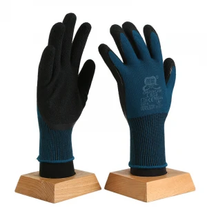 China factory wholesale household rubber gloves polyester material Latex Coated protective safety work gloves
