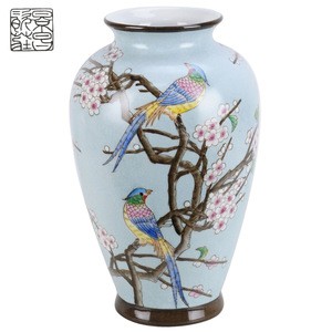China manufacturer blue and white porcelain flower vases to decorate ceramic luxury vase