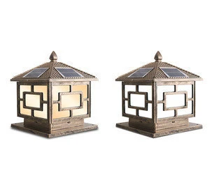 China manufacturer solar lights outdoor Garden Villa decoration solar pillar light