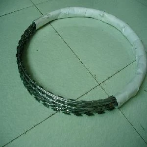 China Offer concertina hot dipped galvanized razor barbed wire