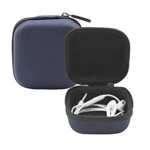 China Supplier Cheapest Promotion Gift Custom Logo Hard Shell Zipper Nylon Earphone Eva Case