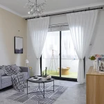 China supplier sales Simple modern clear fabric window screening voile sheer curtain