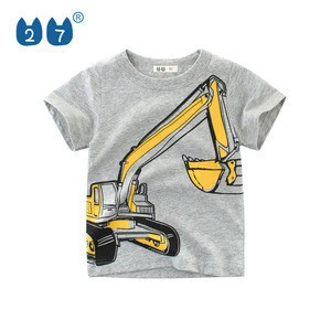 China Zhongshan factory  supply baby boys pure cotton t shirt with digger print