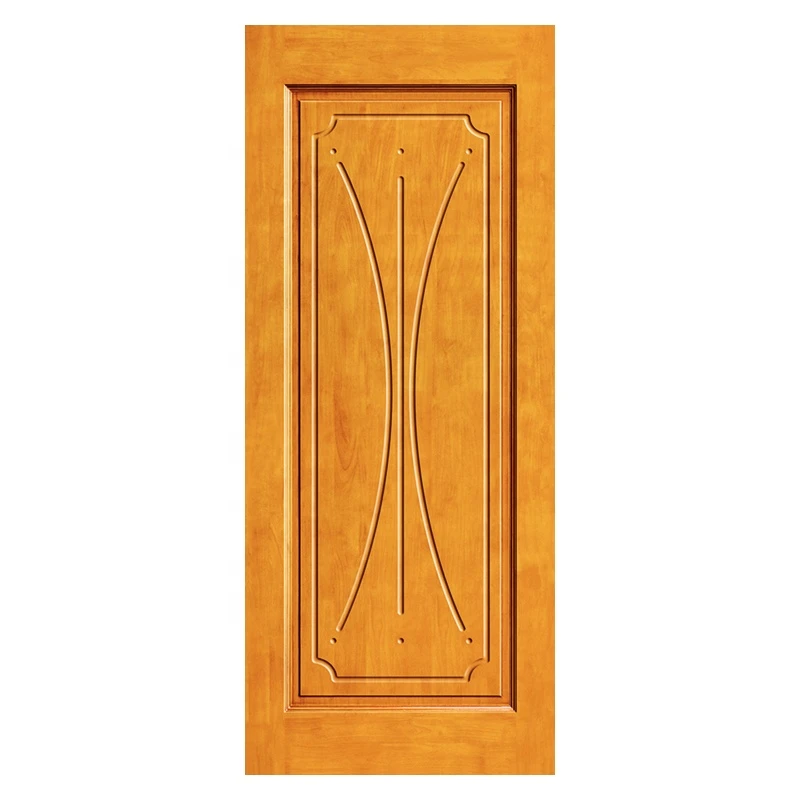 Chinese Factory Birch Designs Wood Interior Frame Simple Design Solid Wooden Door