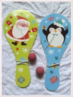 Christmas Paddle ball game gifts Wooden kids beach wave cricket racket toys