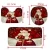 Import christmas santa bathroom fabric shower curtains, waterproof bath curtain 4pcs a set from China