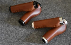 Classic Bike Grips Retro Bicycle Handlebar Grips Bicycle Really Leather Grips
