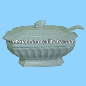 Classic Wholesale Porcelain SOUP TUREEN With Ladle Set