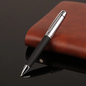 Classical advertisement Leather Gift pen luxury PU Fur Ballpoint Pens with custom logo pu leather penholder ball point pens
