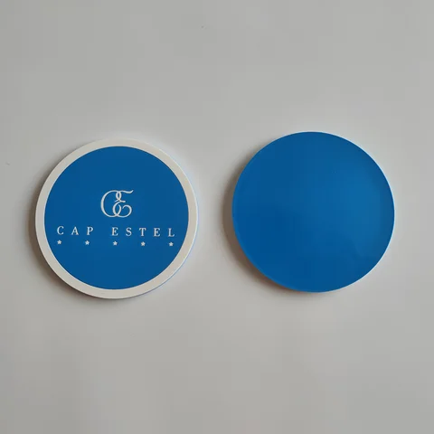 Coaster Office Hotel Engraved Silicone Rubber Coffee Drink Beer Costers Round Colorful Cup Coaster