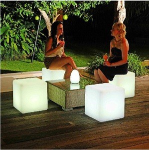 Color changing furniture rechargeable LED Chair LED cube/bar chair