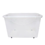 Color optional durable plastic storage box with open front