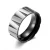 Import Colorful brushed ring new jewelry titanium steel mens tapered ring customization from China