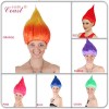 Colorful Costume Proenvironment Synthetic carnival party troll wig caps