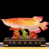 Colorful Feng shui home decoration  arowana fish statue