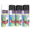colorful multipurpose removable metallic aerosol acrylic car spray paint