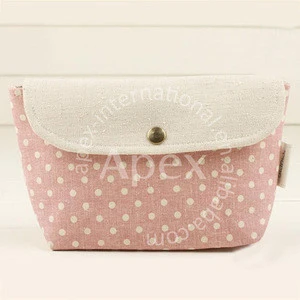 Colorful Promotional Outdoor Wholesale Canvas  Cosmetic Bag Makeup