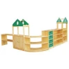 Combined daycare school furniture,wood children toys preschool cabinet
