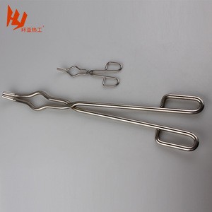 Conventional 10inch crucible tongs fitted with 99.95% Pure Platinum Shoes