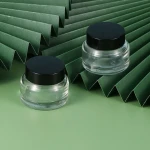 cream glass jar 2024 new arrival empty round RTS Clear face cream glass cosmetic jar container