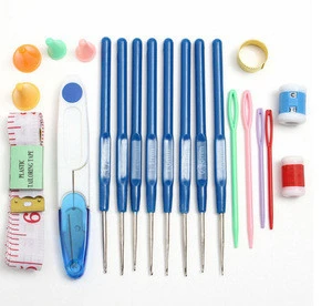 crochet hook set and sewing accessory for hand knitting