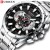 Import CURREN 8363 Mens Watches Big Dial Quartz Clock With Luminous Pointers Causal Chronograph Military Army Stainless Steel Watch from China