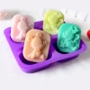 Custom 4 cavity Silicone mouse soap Mold silicone mickey Soap Making Mold