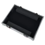 custom abs silver aluminum trolley portable led panel guitar music instrument makeup laptop flight case with legs