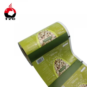 custom aluminum foil laminated roll film for pistachio nuts packaging