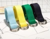 custom colorful Double D-ring buckles canvas fabric belt
