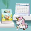 Custom design hardcover coloring spiral cardboard desk calendar cheap wholesale OEM calendar