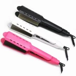 custom hair straightener flat iron titanium hair straightener 450F Salon performance