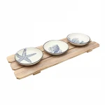 Custom High Quality Ocean Series New Design Ceramic Home Decoration Mdf+Ceramic Home Decor Accessories