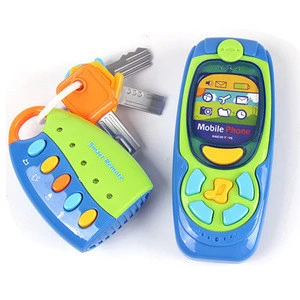 Custom Plastic Lock and Key Smart Phone Toy Musical Baby Mobile for Kids