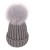 Import Custom real fur pom pom winter hat with detachable pompom beanie 100 soft acrylic ribbed beanie tuque from China